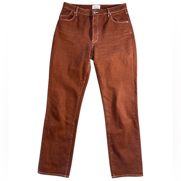 Rolla's Brown Classic Straight High Rise Button Fly Pants Women’s Size 30 Boho - Picture 1 of 13
